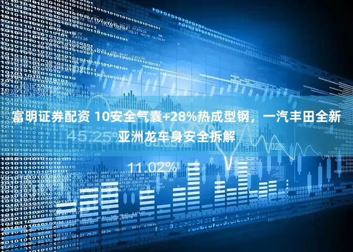富明证券配资 10安全气囊+28%热成型钢，一汽丰田全新亚洲龙车身安全拆解