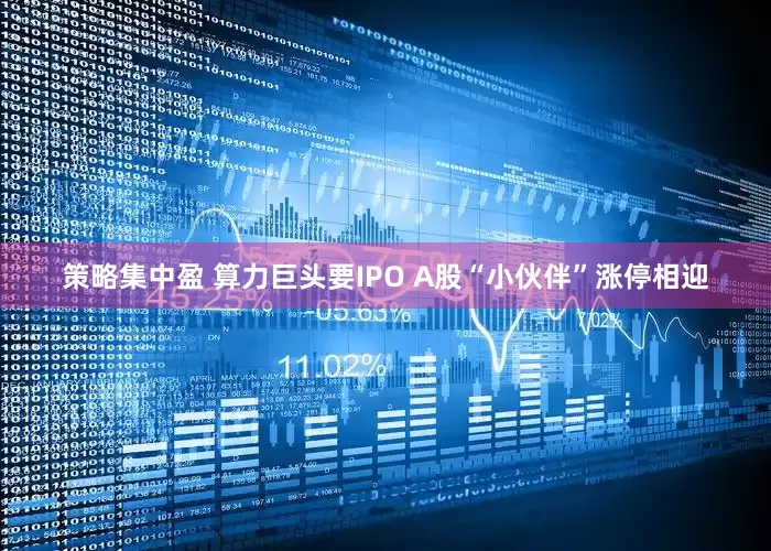 策略集中盈 算力巨头要IPO A股“小伙伴”涨停相迎